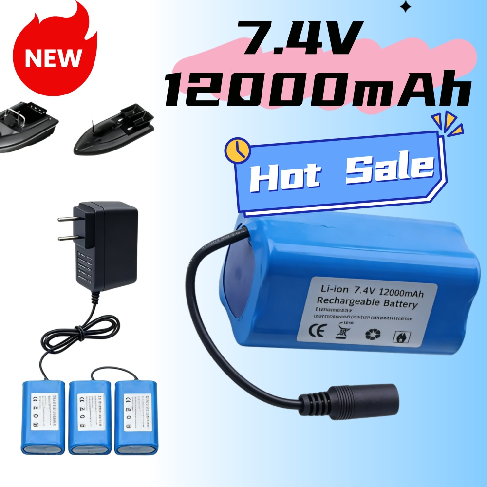 7.4V 12000mAh Batterij met USB - Fish Finder Charger recensie en prijs